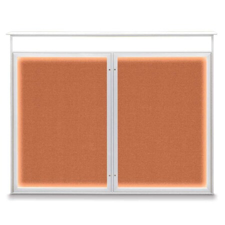 United Visual Products Double Door Enclosed Indoor Letterboard UV1126-BRONZE-HUNGRN
